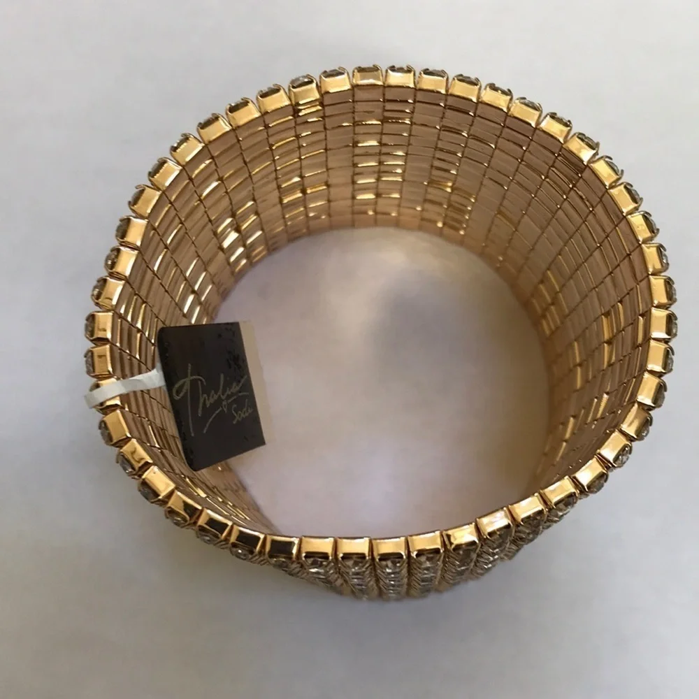 THALIA SODI gold rhinestone bracelet